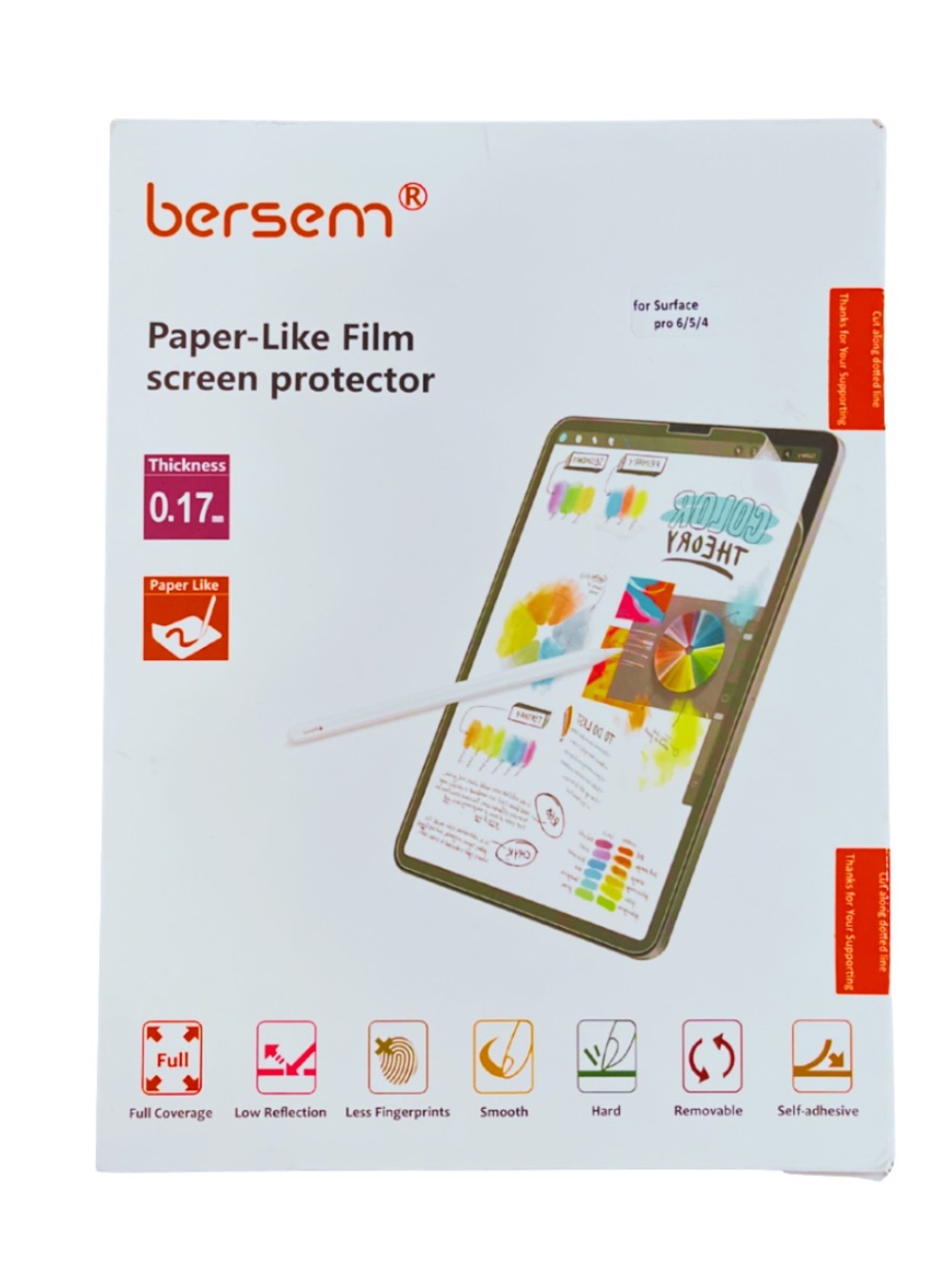 Bersem Paper-Like Film Screen Protector Surface Pro 6/5/4